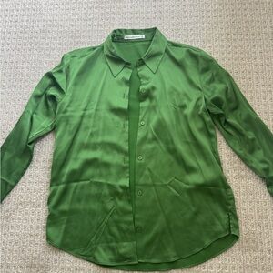 Abercrombie & Fitch Green Blouse with Long Sleeves
